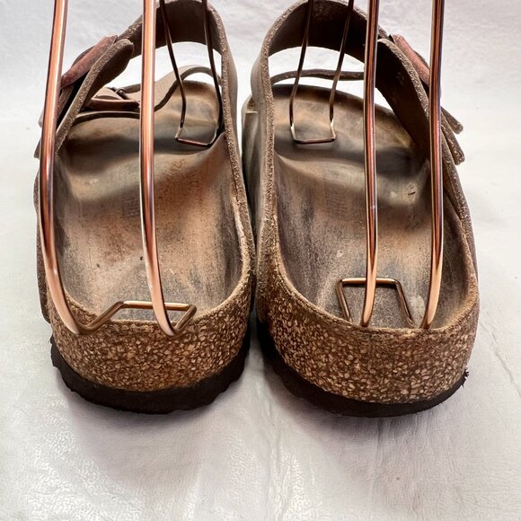 Birkenstock Arizona sandals beige leather EU 40 US womens 9 9.5 wide slides - Picture 4 of 13